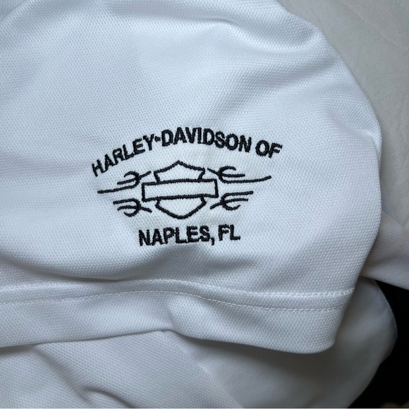Harley Davidson Naples FL Short Sleeve Polyester Shirt - Picture 7 of 7